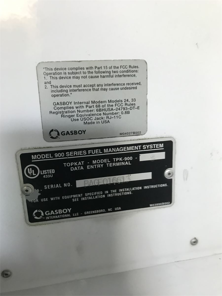 Gasboy TopCat Fuel Management System Online Government Auctions of