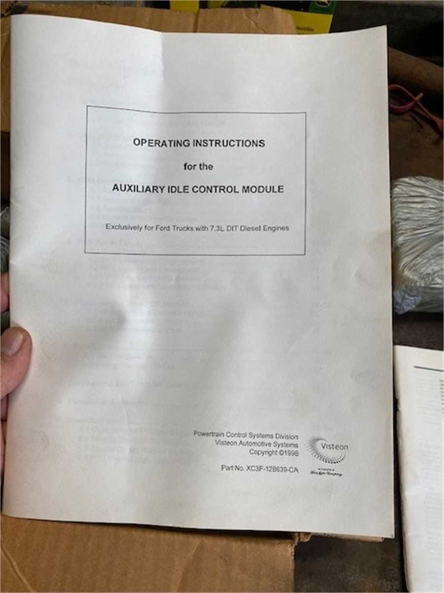 Ford 7.3L Powerstroke Diesel Auxiliary Idle Control Module Online Government Auctions of