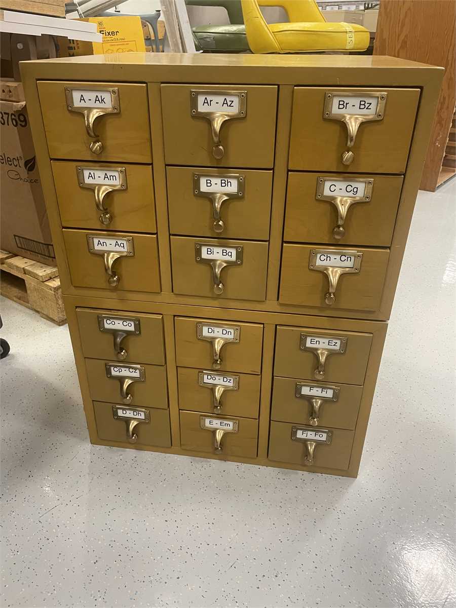 2 Piece Wooden Alphabetical Organizer Online Government Auctions of ...