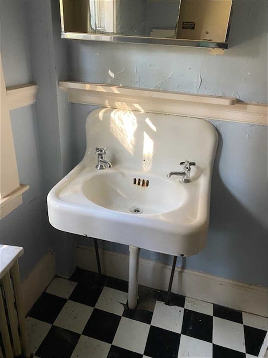 White high back cast iron antique sink early 1900s Online Government ...