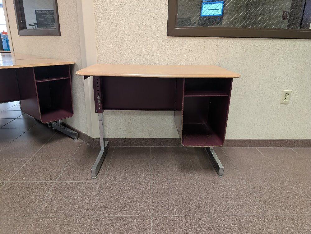 Adjustable Compact Desks with Side Storage (Qty 2)