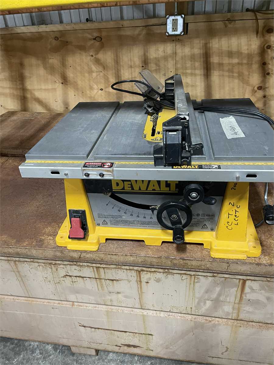 Item 103 Dewalt Table Saw Online Government Auctions of