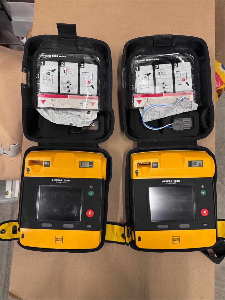 Two Medtronic LIFEPAK 1000 Defibrillators