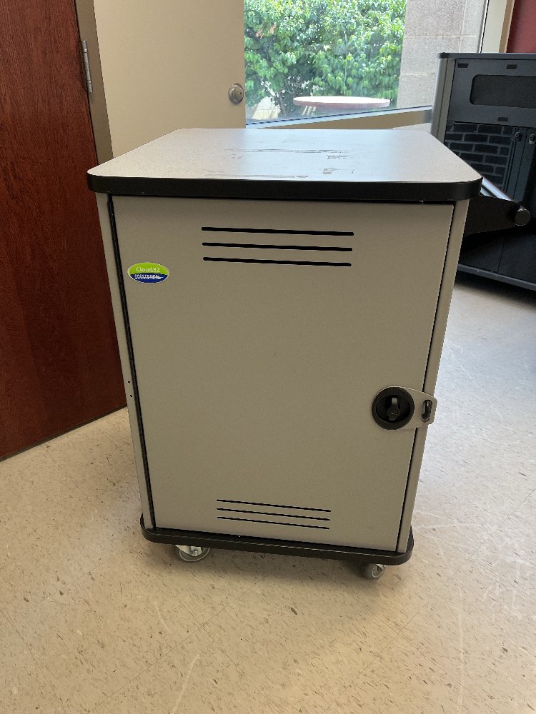 Short, Single-Door Computer Carts (3) with Power
