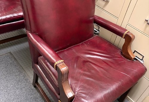 Set of Two Burgundy Chairs