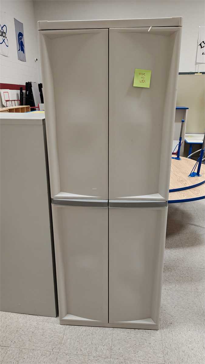 Plastic cabinet with shelves