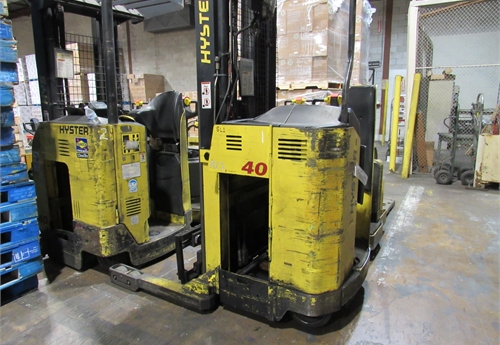 2 Hyster Stand Up Rider Forklifts - DSS3356