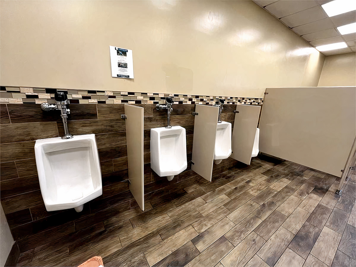 Bathroom Divider System with Urinal Dividers