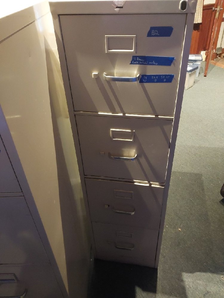 3x 4 drawer file cabinets