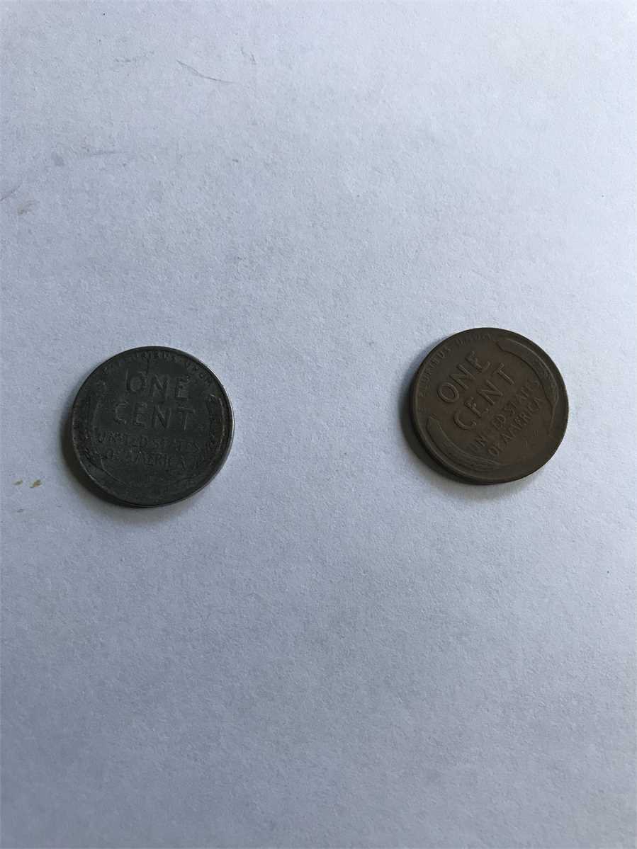1943 Steel Penny and 1945 S copper Penny Online Government