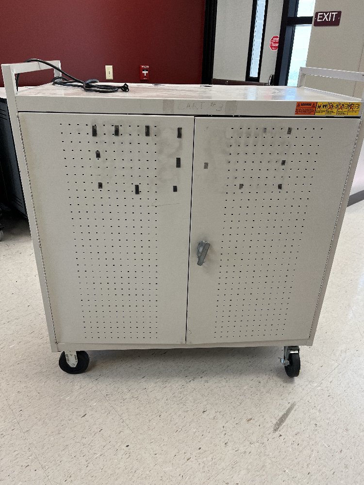 Large Computer Cart with Power