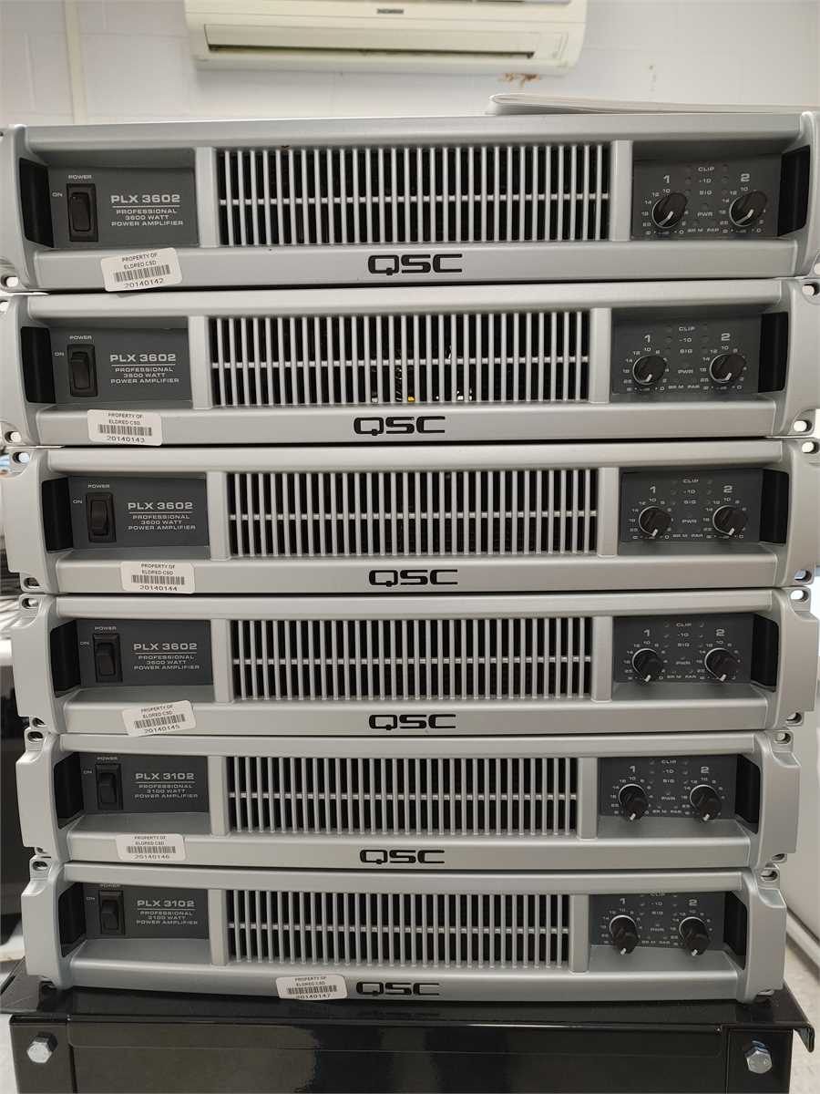 6) QSC PLX 3602 Stereo rack mount amplifiers. 1250 Watts Online ...